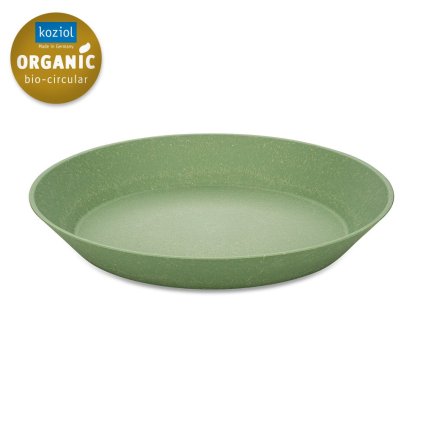 Kunststoffteller tief CONNECT, 4er-Set, 24 cm, Natural Blattgrün, Koziol