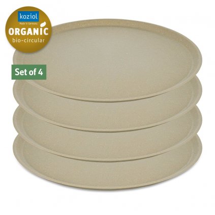 Kunststoffteller CONNECT, 4er-Set, 25,5 cm, Natural Wüstensand, Koziol