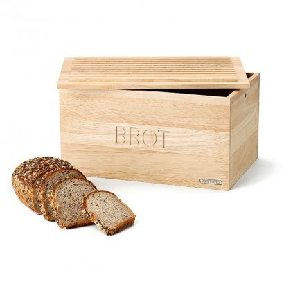 Brotkasten 34,5 x 23 cm, mit Deckel/Schneidebrett, Continenta