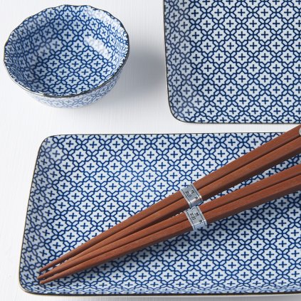 Sushi Set GEOMETRIC FLOWERS, 6-teilig, MIJ