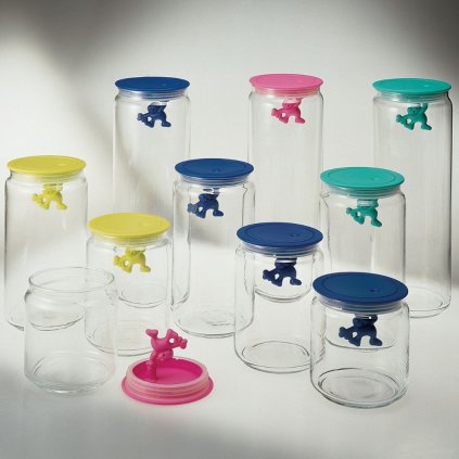 Vorratsdose GIANNI 2 l, schwarzer Deckel, Glas, Alessi