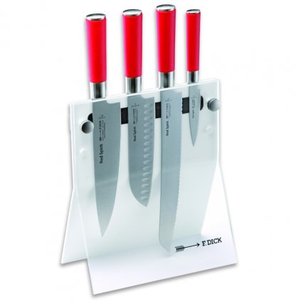 Messerset RED SPIRIT, 5-teilig, mit weißem Magnetständer, F.DICK