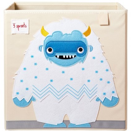 Kinder Aufbewahrungsbox YETI, 33 cm, Polyester, 3 Sprouts