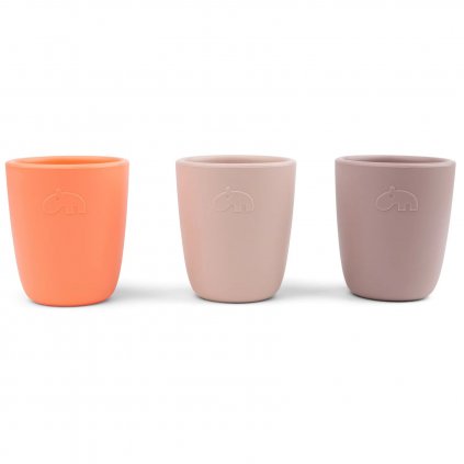 Kinderbecher 160 ml, 3er-Set, rosa, Silikon, Done by Deer