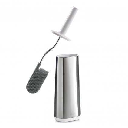 WC Bürstengarnitur FLEX STEEL 70517 weiß/Edelstahl, Joseph Joseph