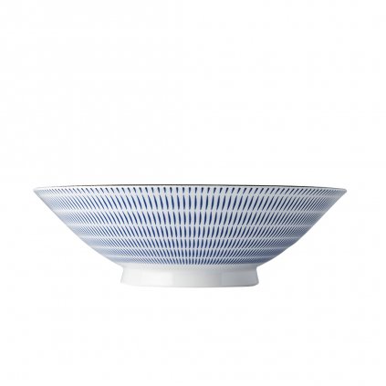Ramen Schale RADIATING LINES BLUE & WHITE 25 cm, 900 ml, MIJ