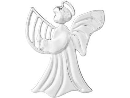 Weihnachtsschmuck HARP ANGEL 7 cm, versilbert, Rosendahl