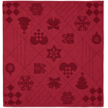 Weihnachtsserviette NATALE, 4er-Set, 45 x 45 cm, rot, Rosendahl