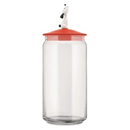 Behälter für Hundefutter LULAJAR 1,5 l, rot, Glas, Alessi