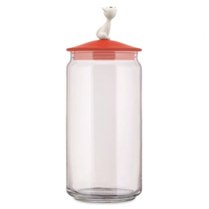 Behälter Katzenfutter MIOJAR 1,5 l, rot, Glas, Alessi