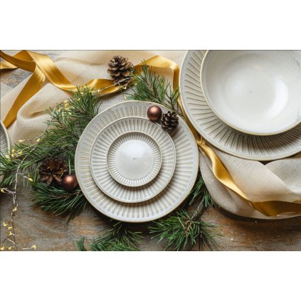 Tiefer Teller RIDGED ALABASTER 20,5 cm, MIJ