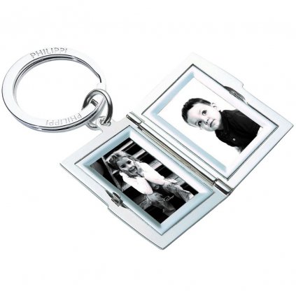 Schlüsselanhänger mit Mini-Fotorahmen FRAME 5 cm, silber, Philippi