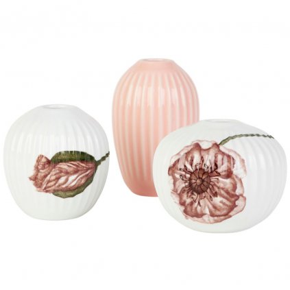 Vase HAMMERSHOI POPPY, 3er-Set, nude/weiß, Kähler