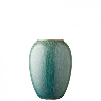Vase 12,5 cm, grün, Steinzeug, Bitz