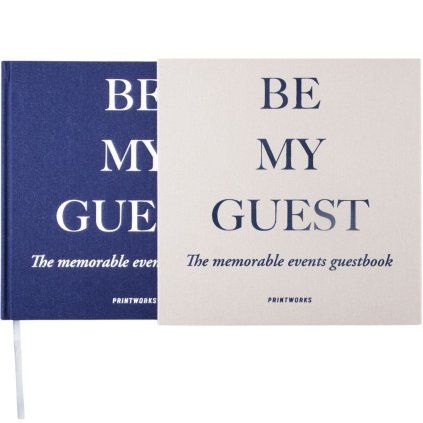 Gästebuch, grau / blau, Printworks