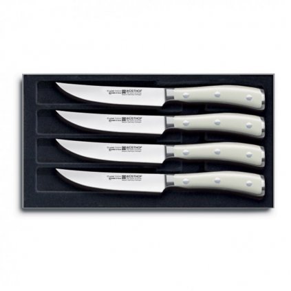 Steakmesser-Set 4dílná Klassische Ikone Creme WÜSTHOF