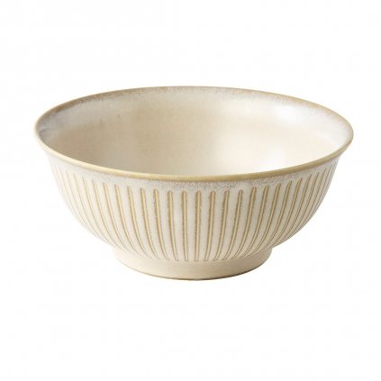 Udon Schale RIDGED ALABASTER 18 cm, MIJ