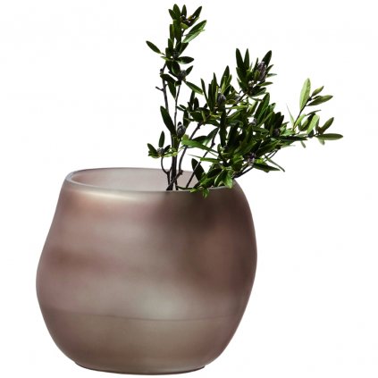 Vase ORGANIC 20 cm, braun, Glas, Philippi