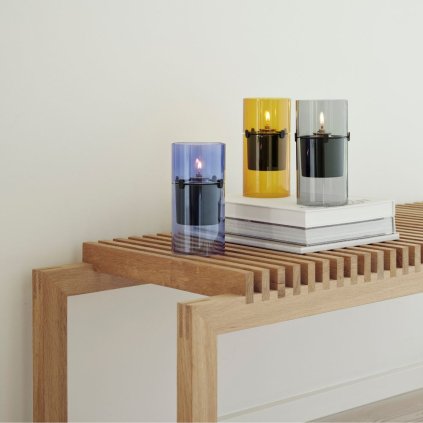 Öllampe LUCIE 17,5 cm, Bernstein, glas, Stelton