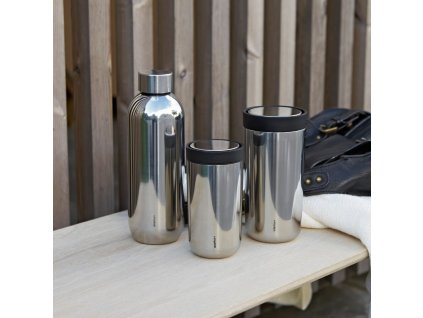 Thermobecher TO GO CLICK 400 ml, Silber, Stelton