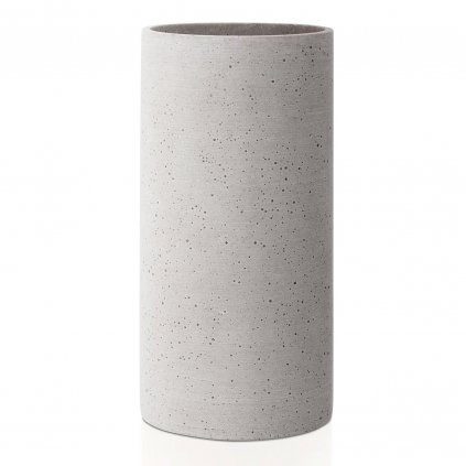 Vase COLUNA M, 24 cm, hellgrau, Polystone, Blomus