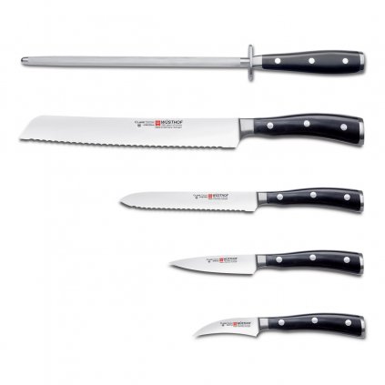 Messerblock Set CLASSIC, 10-teilig, mit Wetzstahl und Fleischgabel, schwarz, Wüsthof