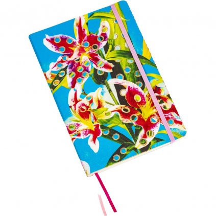 Notizbuch TOILETPAPER FLOWERS 21 x 14 cm, blau, Seletti