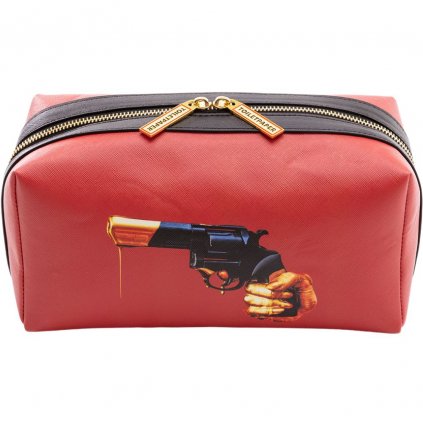 Kulturtasche TOILETPAPER REVOLVER 25,5 x 12 cm, rot, Seletti