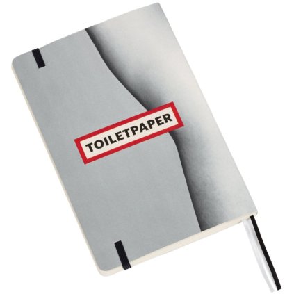 Notizbuch TOILETPAPER TWO OF SPADES 21 x 14 cm, grau, Seletti