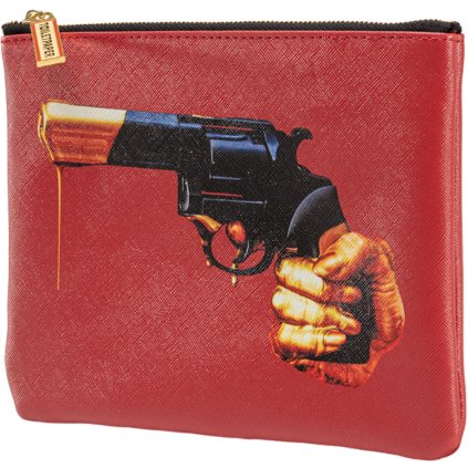Kosmetiktasche TOILETPAPER REVOLVER 21 x 15,5 cm rot, Seletti