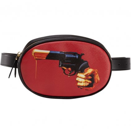 Bauchtasche TOILETPAPER REVOLVER 19 x 12 cm, schwarz, Seletti