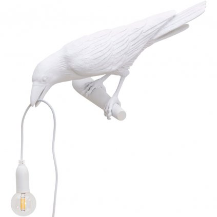 Wandlampe BIRD LOOKING LEFT 33 cm, weiß, Seletti