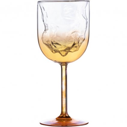 Weinglas COSMIC DINER METEORITE 20 cm, gelb, Seletti