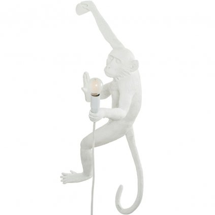 Wandlampe MONKEY HANGING RIGHT HAND 65 cm, weiß, Seletti