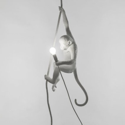 Hängelampe MONKEY WITH ROPE 76,5 cm, weiß, Seletti