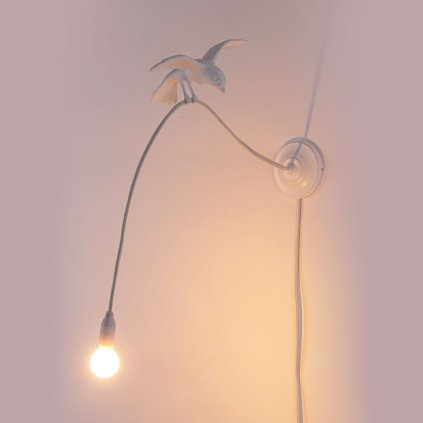 Wandlampe SPARROW CRUISING 100 cm, weiß, Seletti