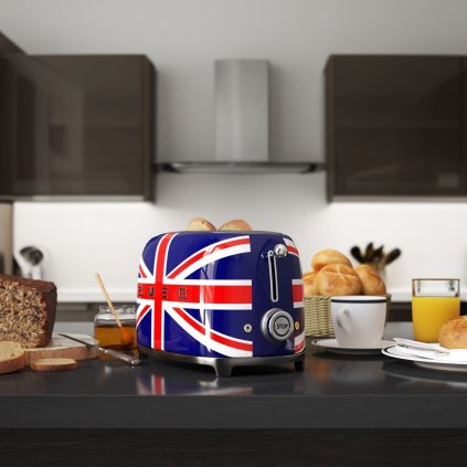 Toaster 50er Jahre STYLE TSF01UJEU, britische Flagge, Smeg