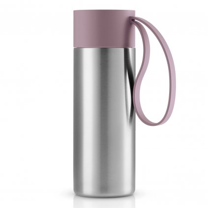 Reisebecher TO GO 350 ml, rosa Deckel, Edelstahl, Eva Solo