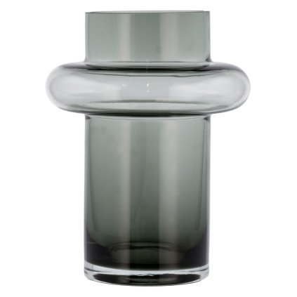 Vase TUBE 20 cm, Rauchglas, Lyngby Glas