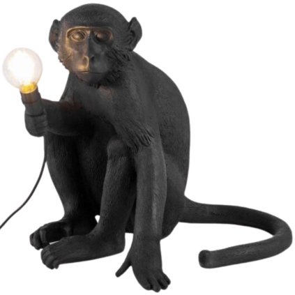 Tischlampe SITTING MONKEY 32 cm, schwarz, Seletti