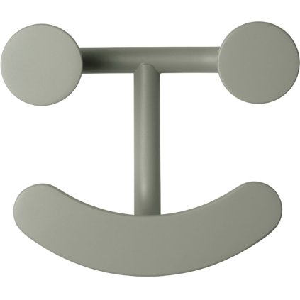 Kleiderhaken HAPPY 15 cm, grüngrau, Stahl, Fritz Hansen