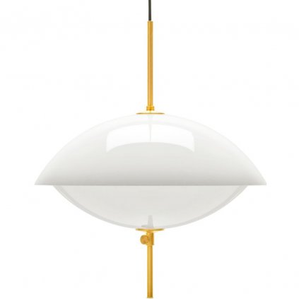 Hängelampe CLAM 55 cm, Weiß/Messing, Fritz Hansen