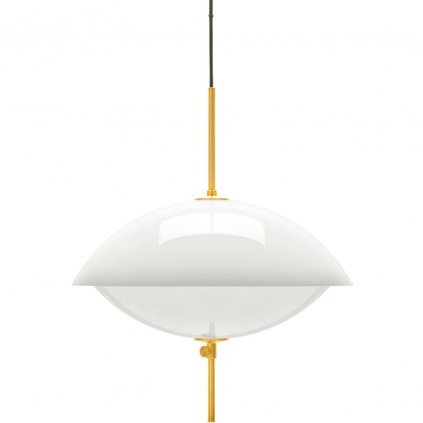 Hängelampe CLAM 44 cm, Weiß/Messing, Fritz Hansen