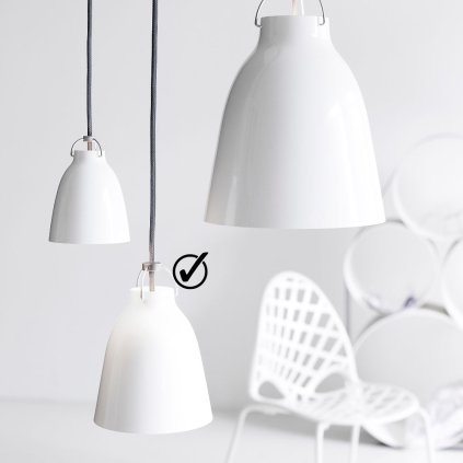 Hängelampe CARAVAGGIO 34 cm, weiß, Fritz Hansen