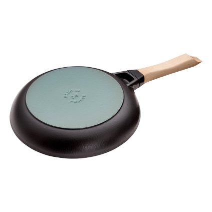 Bratpfanne 26 cm, Holzgriff, Gusseisen, Staub