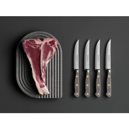 Steakmesser CLASSIC COLOUR, 4er-Set, 12 cm, velvet oyster, Wüsthof