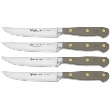 Steakmesser CLASSIC COLOUR, 4er-Set, 12 cm, velvet oyster, Wüsthof