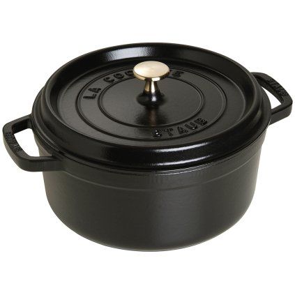 Runder Topf, schwarz Ø 28 cm Staub