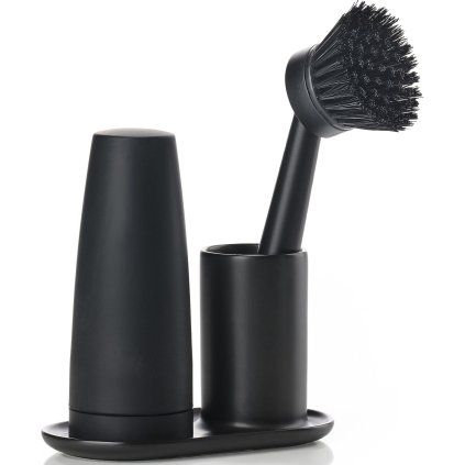 Geschirrspülset SINGLES, mit Silikonspender, set à 4 st, schwarz, Zone Denmark