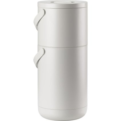 Bioabfallbehälter CIRCULAR 22 + 12 l, hellgrau, Kunststoff, Zone Dänemark